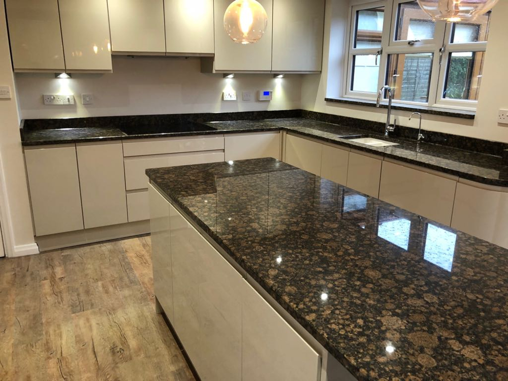 Black granite countertops
